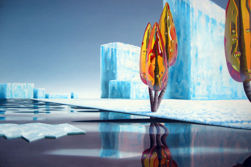 Taxus Glacialis, frozen scene landscape ice by patricia van lubeck